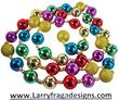 Multi-colored Garland with gold sparkle balls